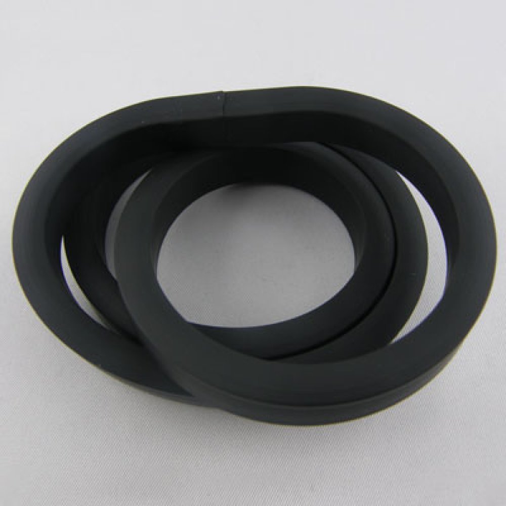 0,50 Cm PVC rectângulo oco Preto