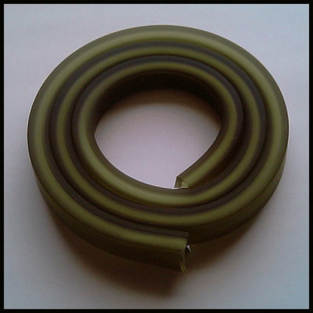 0,50 Cm PVC rectângulo oco verde azeitona