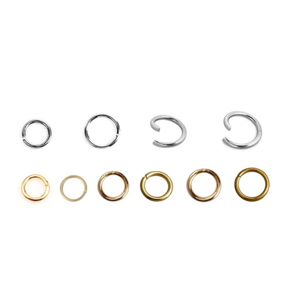 10 Anéis de junta aberta 04 mm Aço inoxidável n.º 01-02