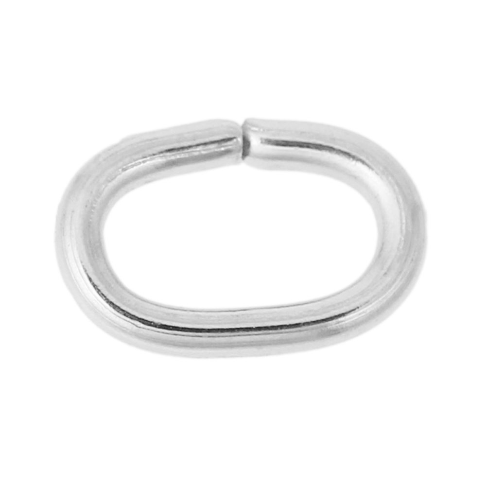 10 Anéis de junção ovais abertos 07 X 5 mm Aço inoxidável