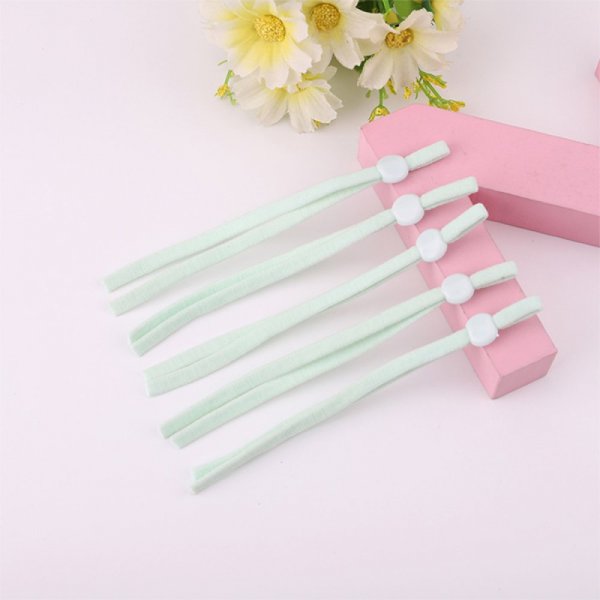 10 fitas de cord&atilde;o el&aacute;stico verde-menta com fivela ajust&aacute;vel para m&aacute;scara...