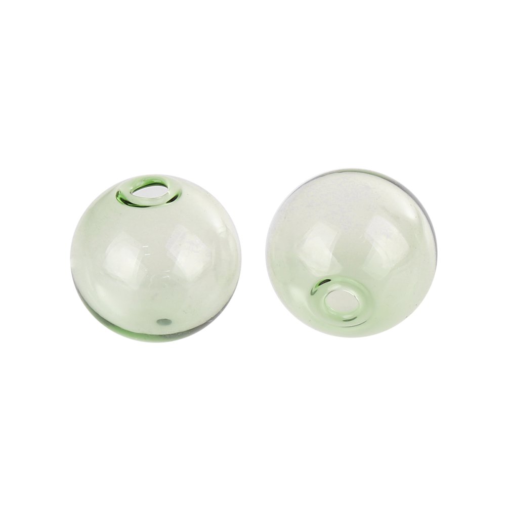 10 Bolas de vidro redondas de 12 mm Verde para encher