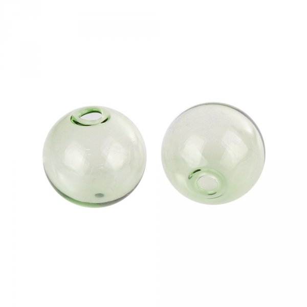 10 Bolas de vidro redondas de 12 mm Verde para encher