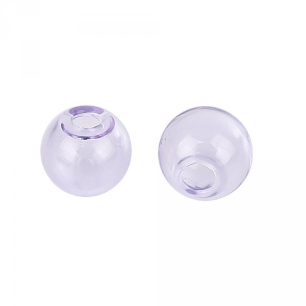10 bolas de vidro redondas de 12 mm Roxo para encher