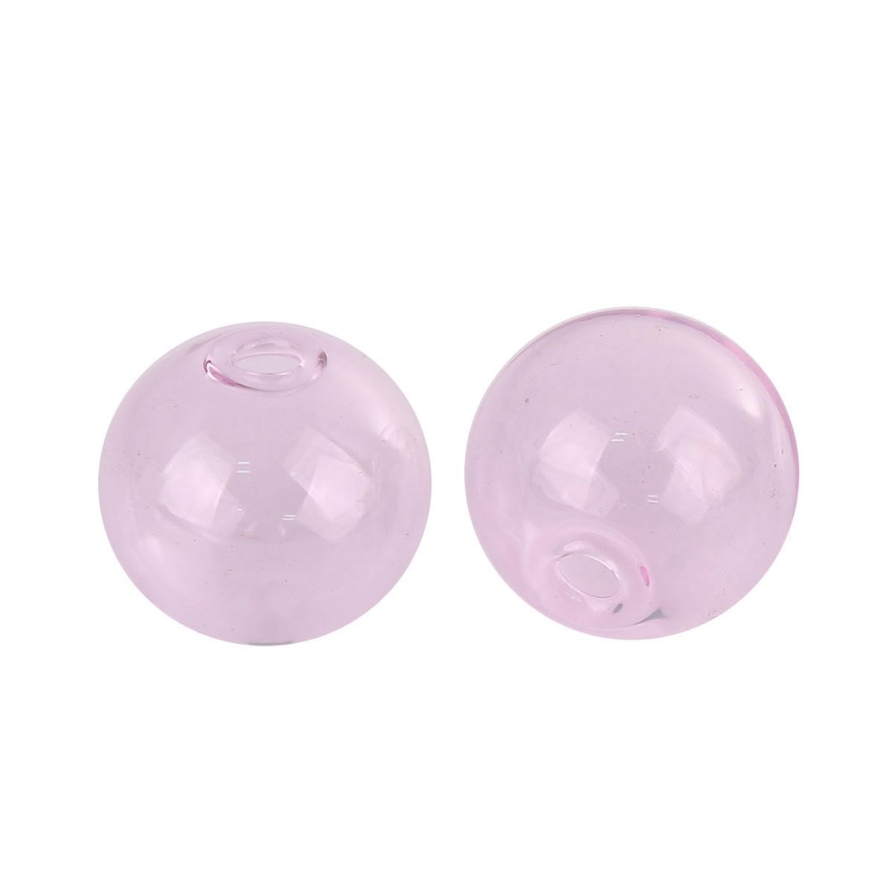 10 bolas de vidro de 12 mm redondas Cor-de-rosa para encher