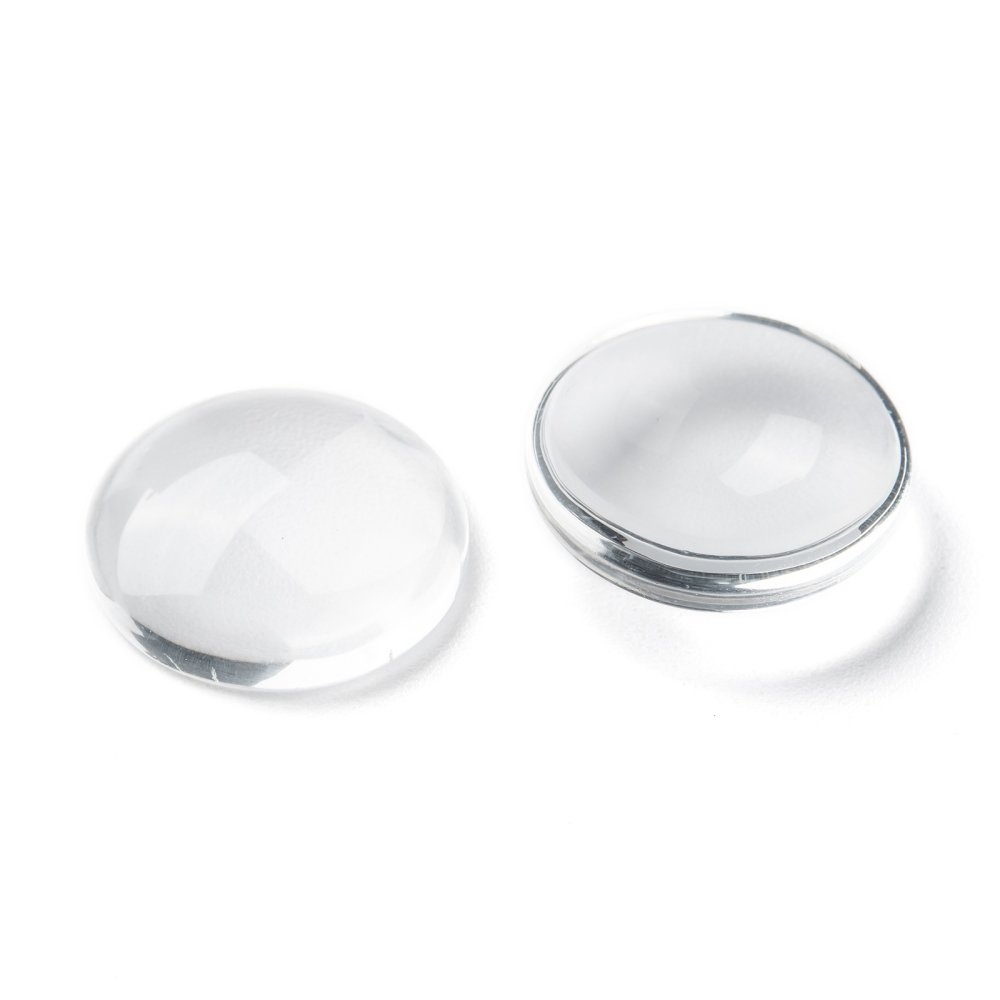 10 Cabochões redondos 40 mm vidro transparente R016-40