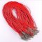 10 Colares imitação de couro diâmetro 1,5 mm 40 cm Z6-05-3 Vermelho 