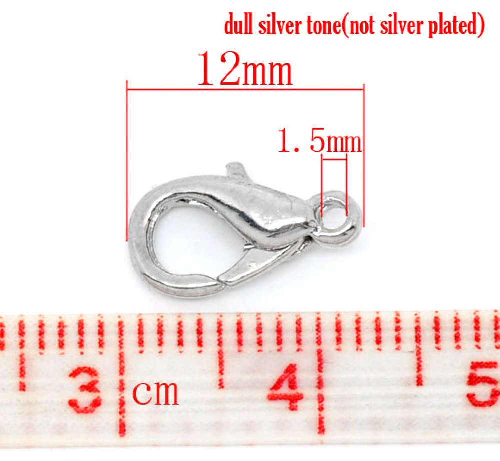 10 mosquetões de 12 x 07 mm.