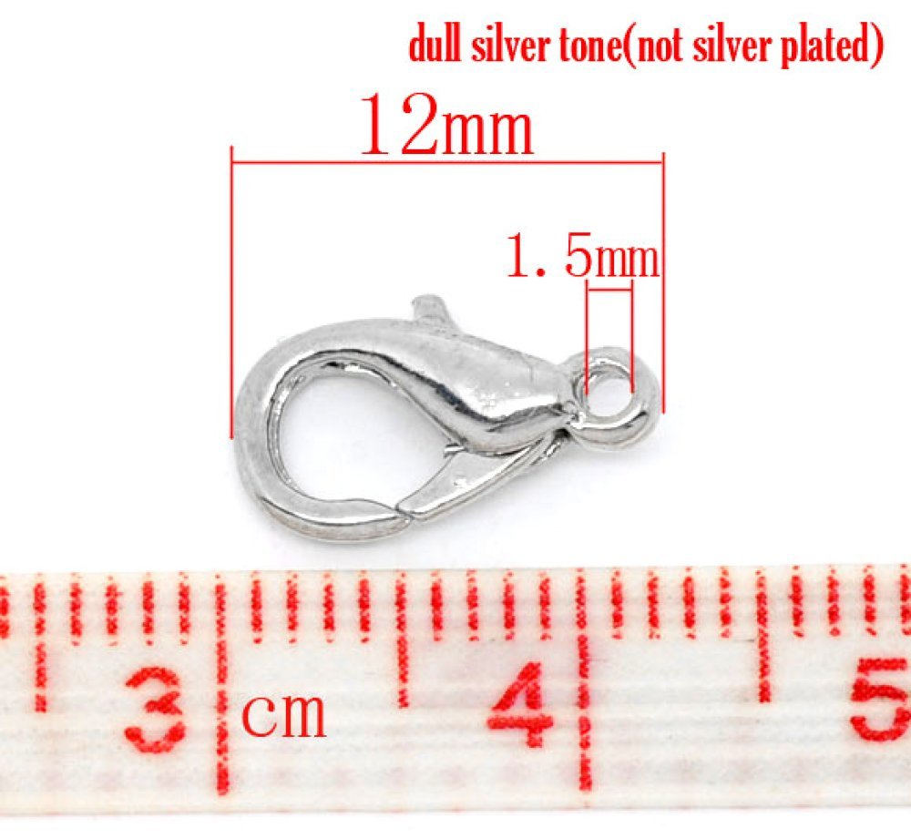 10 mosquetões de 12 x 07 mm.