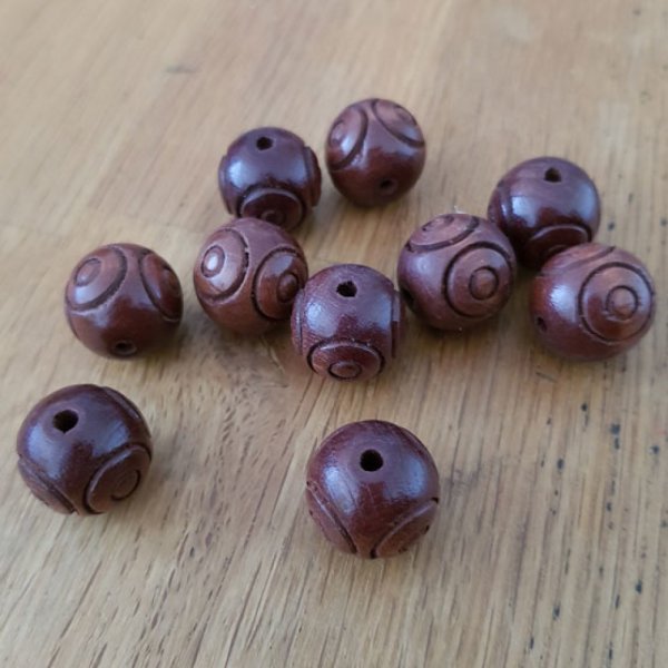 10 Contas redondas 18/18 mm N&deg;01