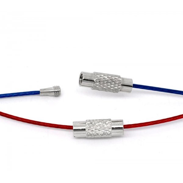 10 colliers tour de cou fil c&acirc;bl&eacute; rigide couleur mixte fermoir &agrave; visser N&deg;00