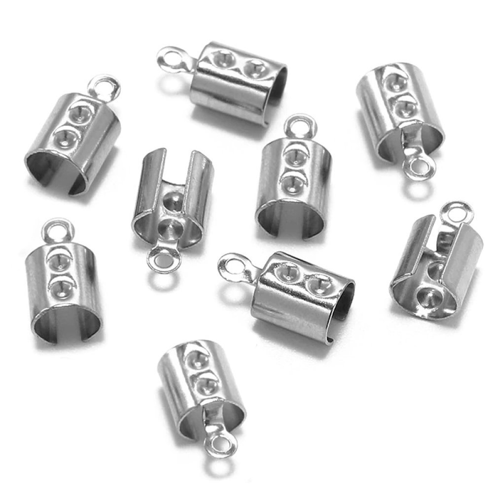 10 pontas de aço inoxidável para esmagar, apertar, dobrar e colar 4 mm x 10 mm