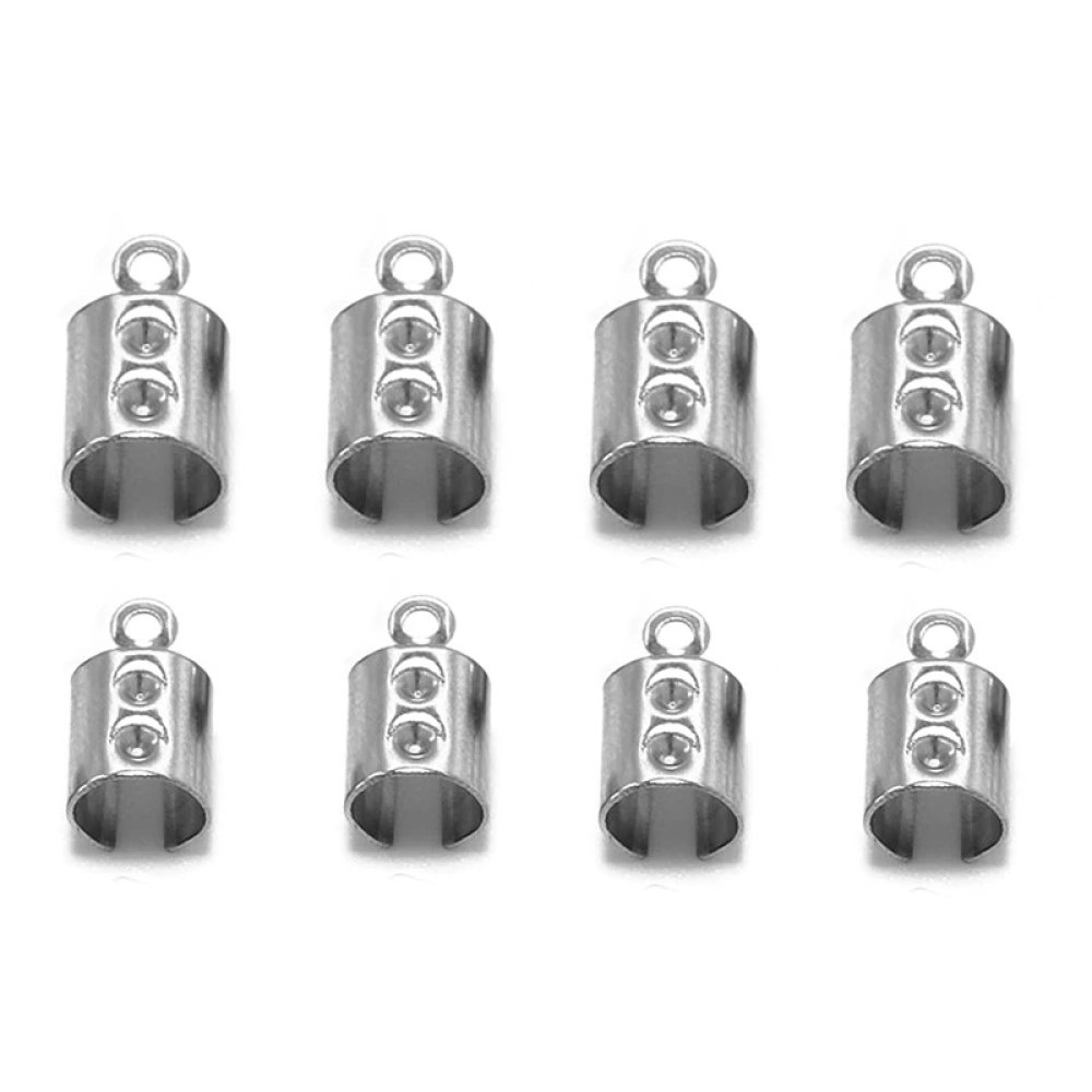 10 pontas de aço inoxidável para esmagar, apertar, dobrar e colar 4 mm x 10 mm