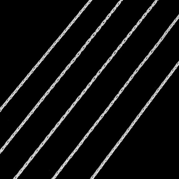 10 metros de corrente met&aacute;lica prateada para fazer colares, pulseiras e colares DIY