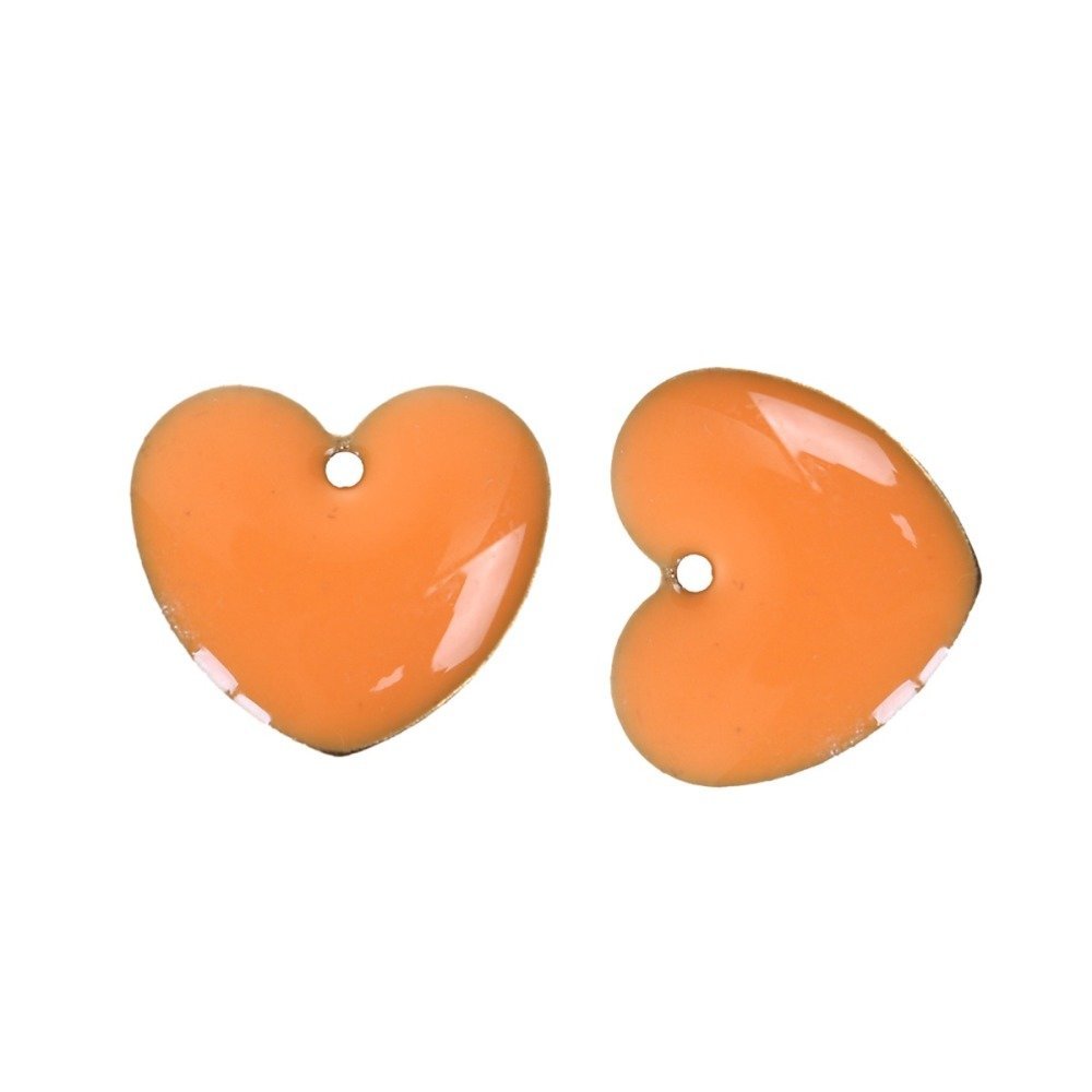 10 corações de lantejoulas prateadas esmaltadas de dupla face N°05