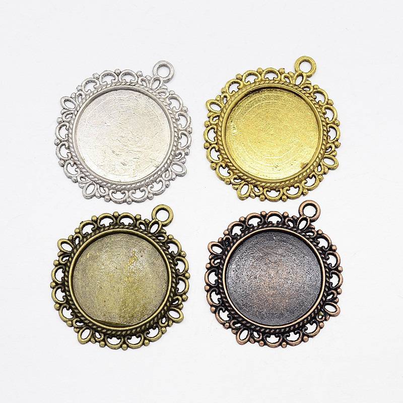 Porta-cabochões sortidos de 10 x 20 mm, pingentes de cabochão X0013NR 