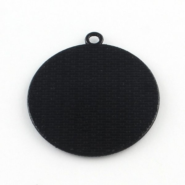 10 suportes de caboch&atilde;o preto de 30 mm, pingentes de caboch&atilde;o 06NR