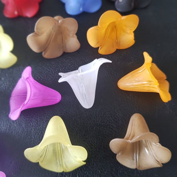 15 Tambores de Lucite Flores variadas