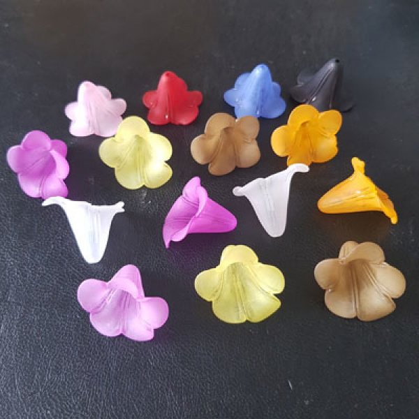 15 Tambores de Lucite Flores variadas