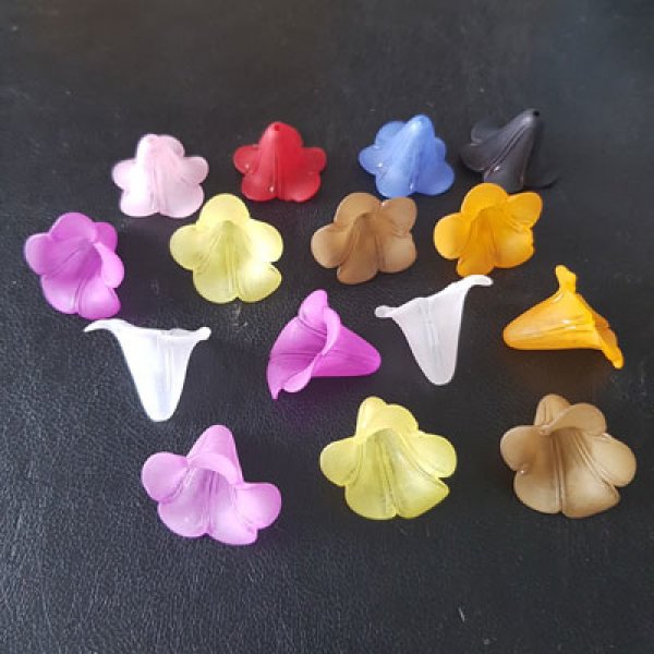 15 Tambores de Lucite Flores variadas