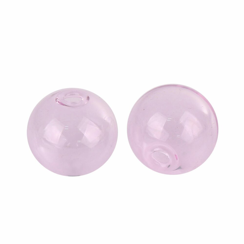 1 bola de vidro redonda de 16 mm Rosa para encher