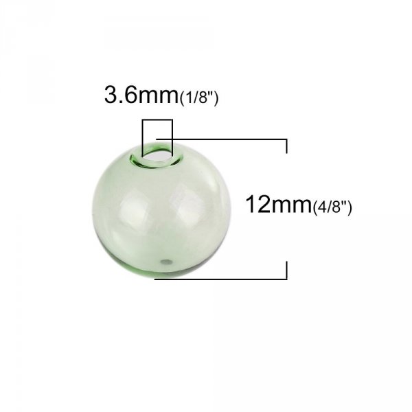 1 bola de vidro redonda de 12 mm Verde para encher