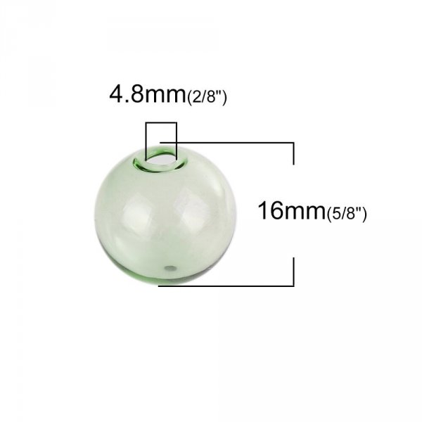 1 Bola de vidro redonda para encher 16 mm Verde