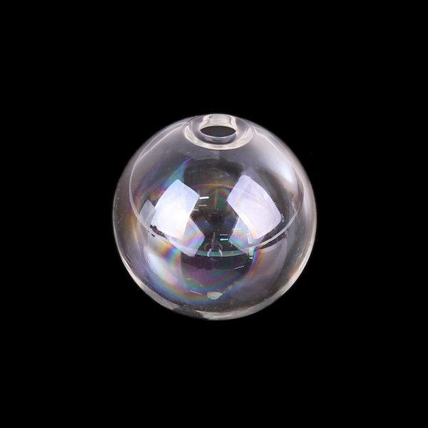 1 Bola de vidro redonda para encher 12mm AB Clear