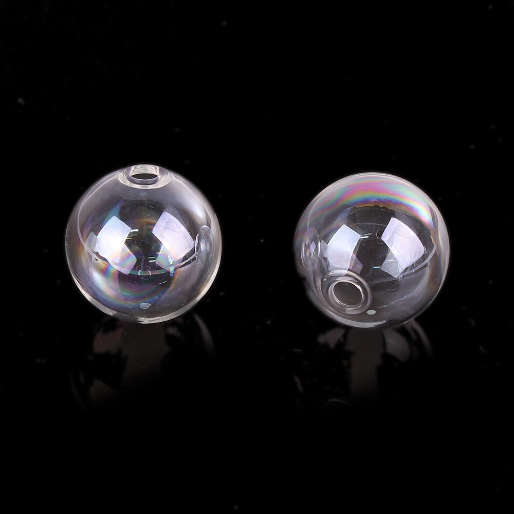 1 Bola de vidro redonda para encher 12mm AB Clear