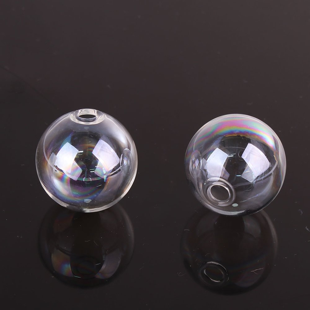 1 Bola de vidro redonda 25mm AB Transparente para encher