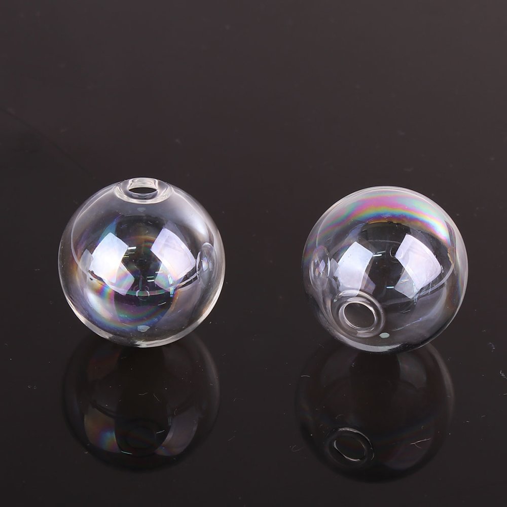 1 Bola de vidro redonda 25mm AB Transparente para encher