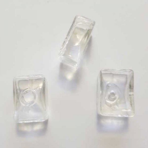 1 Boule en verre &agrave; remplir rectangle de 24 x 19 mm