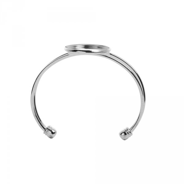 1 Pulseira de suporte de caboch&atilde;o + 1 caboch&atilde;o de vidro 25 mm N&deg;01