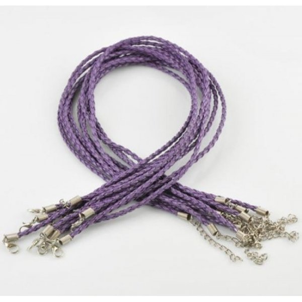 1 Cord&atilde;o entran&ccedil;ado N&deg;07 - Suporte de colarinho com 3 mm de di&acirc;metro