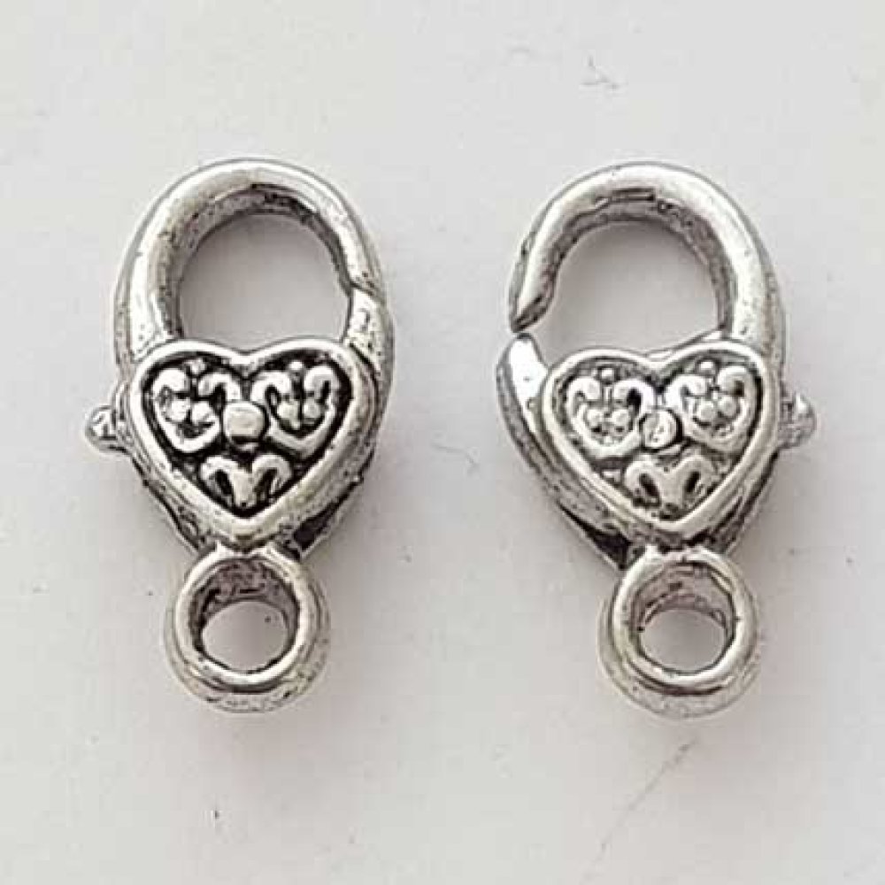1 Fecho coração 17 x 09 mm