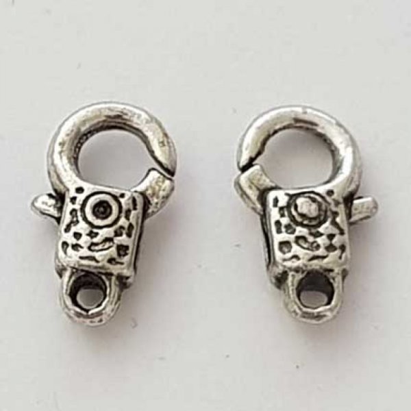 1 Fecho de mosquet&atilde;o de fantasia 12 x 06 mm