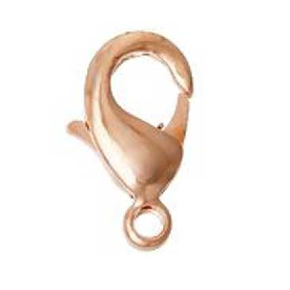 1 Fecho de mosquetão 15 x 08 mm Ouro Rosé