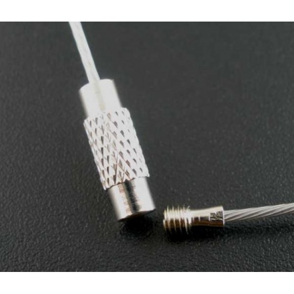 1 colar de fio r&iacute;gido com cabo, fecho de rosca cinzento N&deg;01