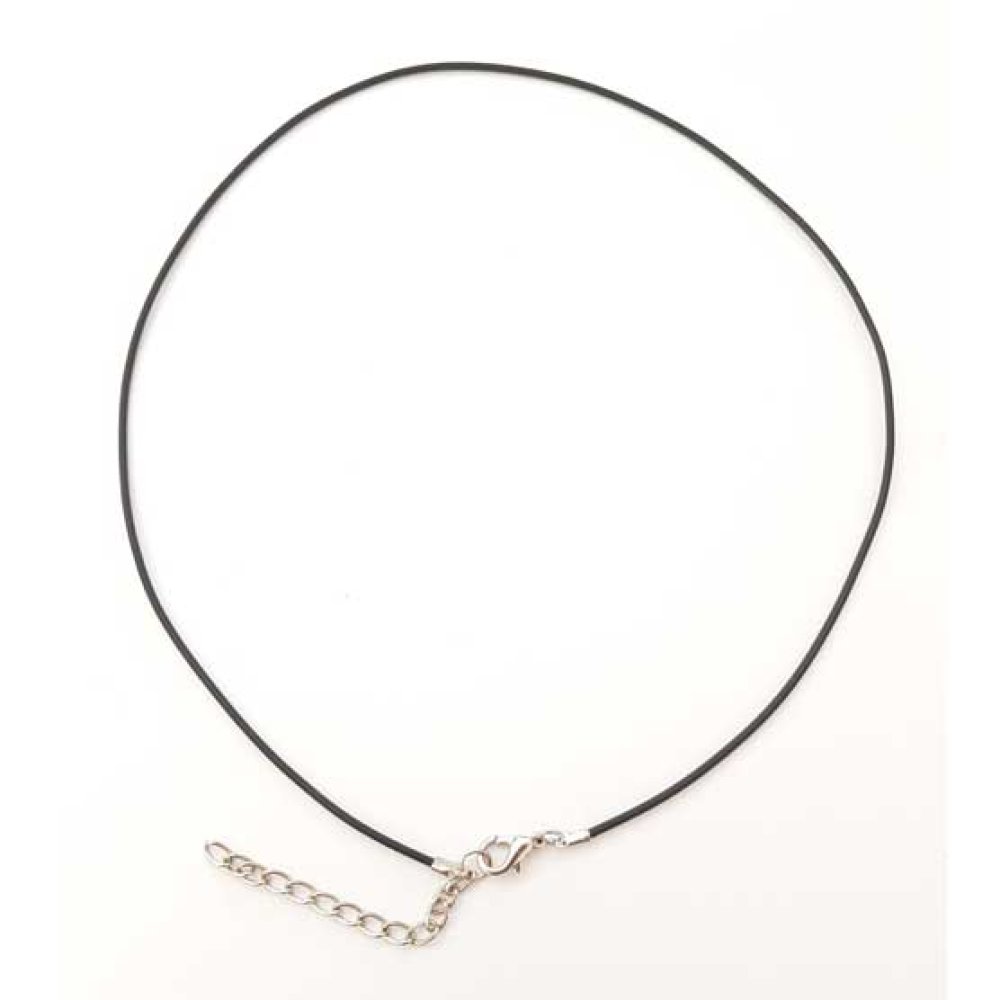 1 colar de 48 cm em pvc redondo de 1,5 mm com fecho de lagosta
