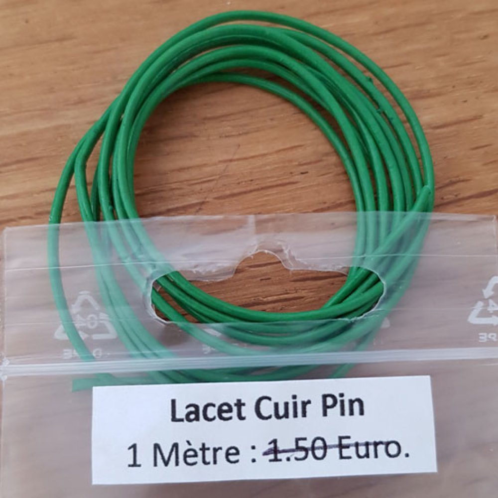 1 metro Cordão redondo de couro liso Pino 1 mm