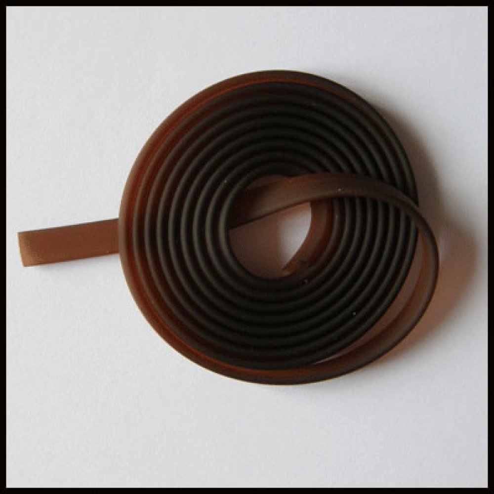 1 metro de cordão de pvc plano 5,8 x 1,9 mm Caramelo