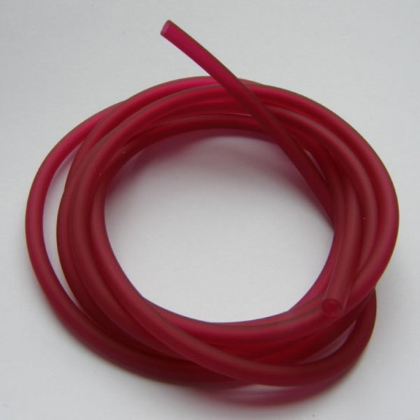1 metro de cord&atilde;o de pvc oco 3 mm bordeaux