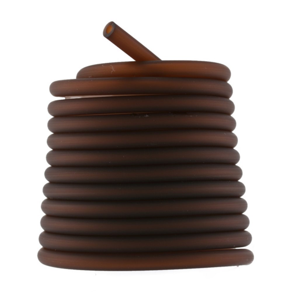 1 metro de fio oco de pvc 3 mm caramelo
