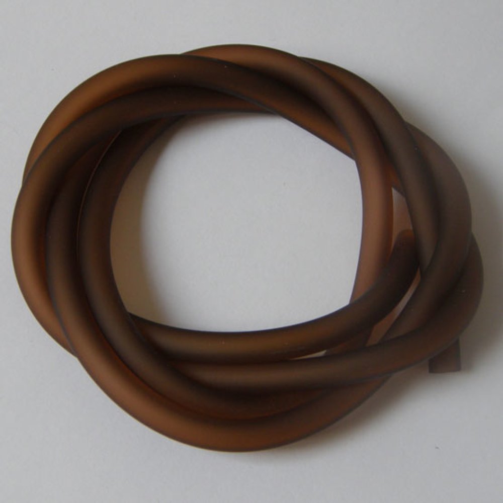 1 metro de fio oco de pvc 3 mm caramelo
