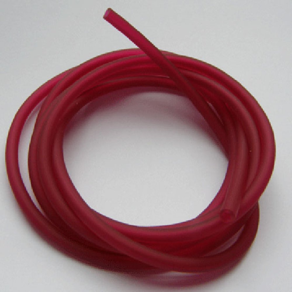 1 metro de cordão oco de pvc de 3 mm de cor fúcsia escura