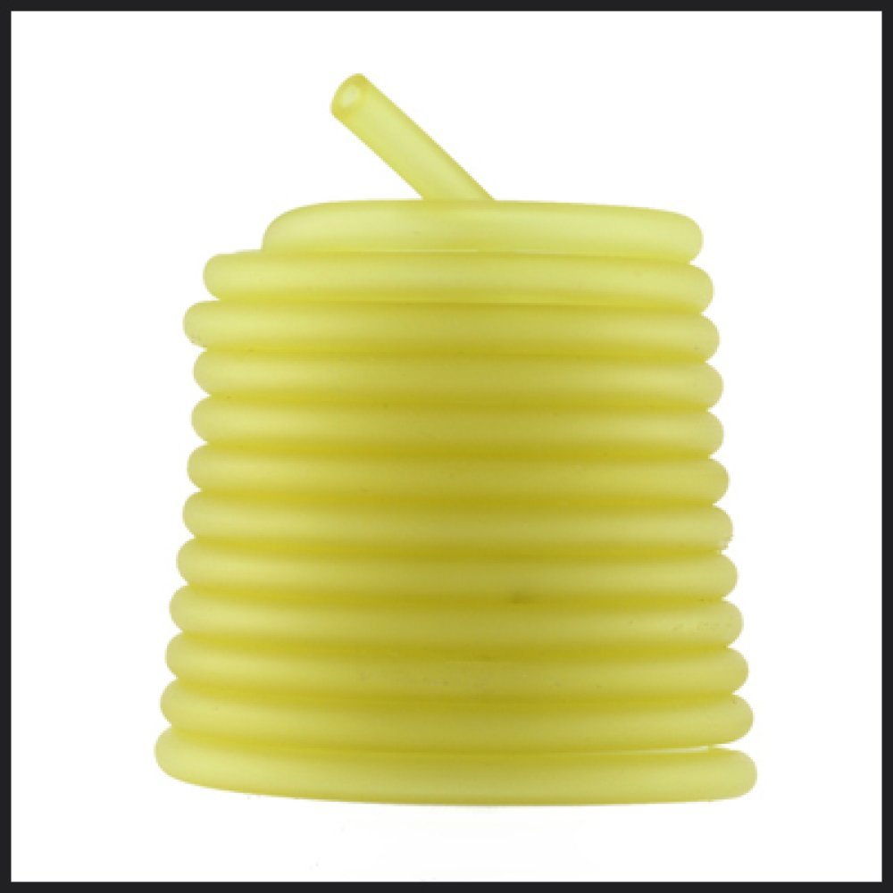 1 metro de fio oco de pvc 5 mm amarelo