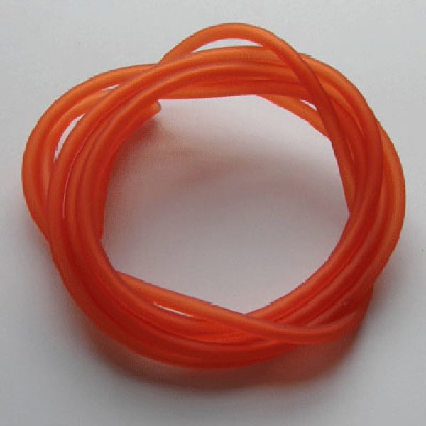 1 metro de fio oco de pvc 5 mm laranja