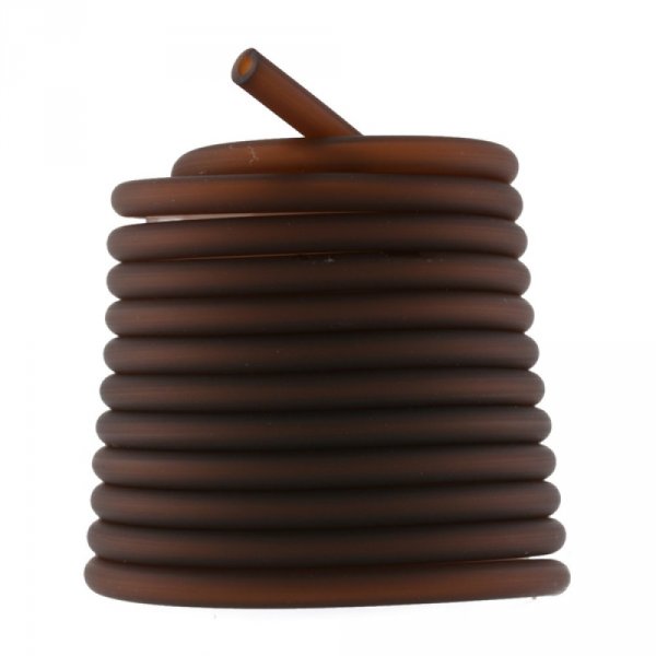 1 metro de fio oco de pvc 6,5 mm caramelo