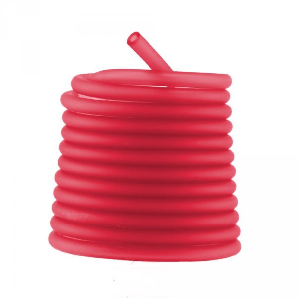 1 metro de fio oco de pvc 6,5 mm vermelho claro