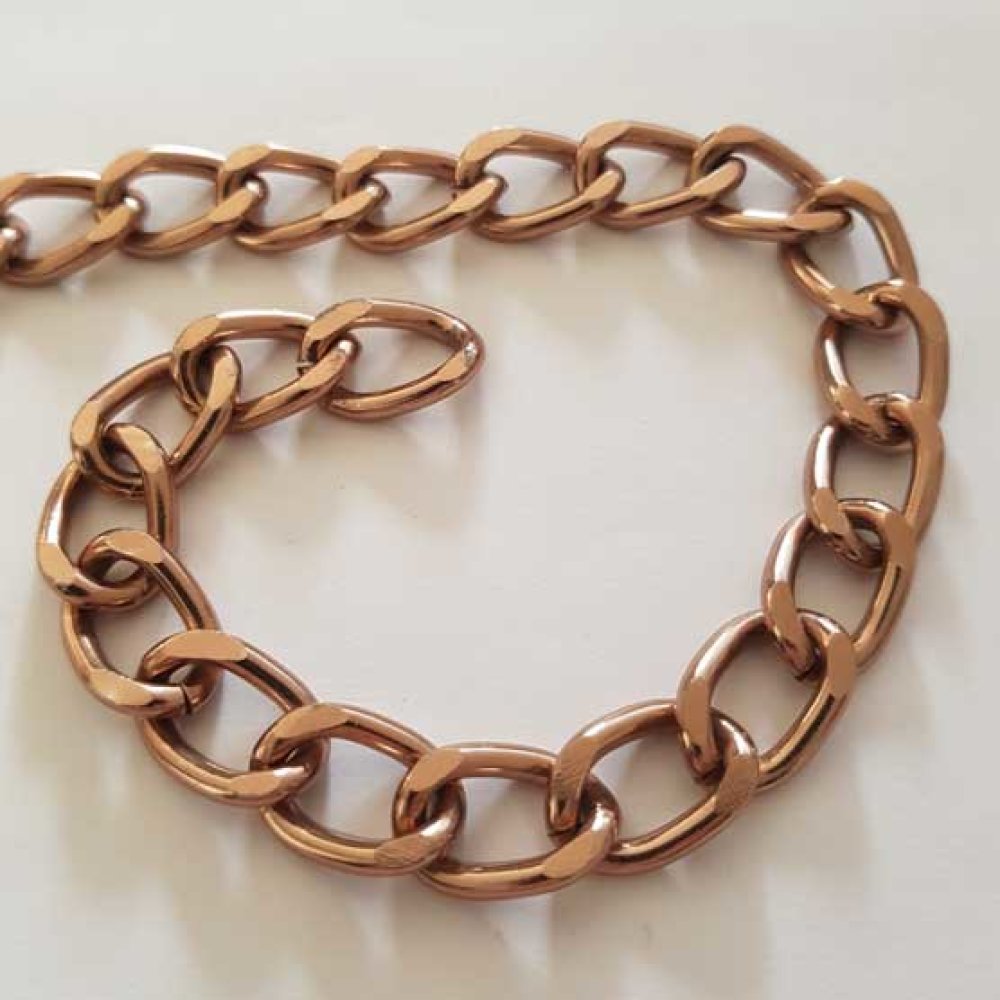 1 metro de corrente plana N°01 18 x 12 mm